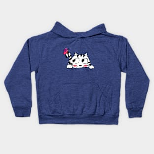 Yuna Cat | The Enchanting Butterfly Observer Kids Hoodie